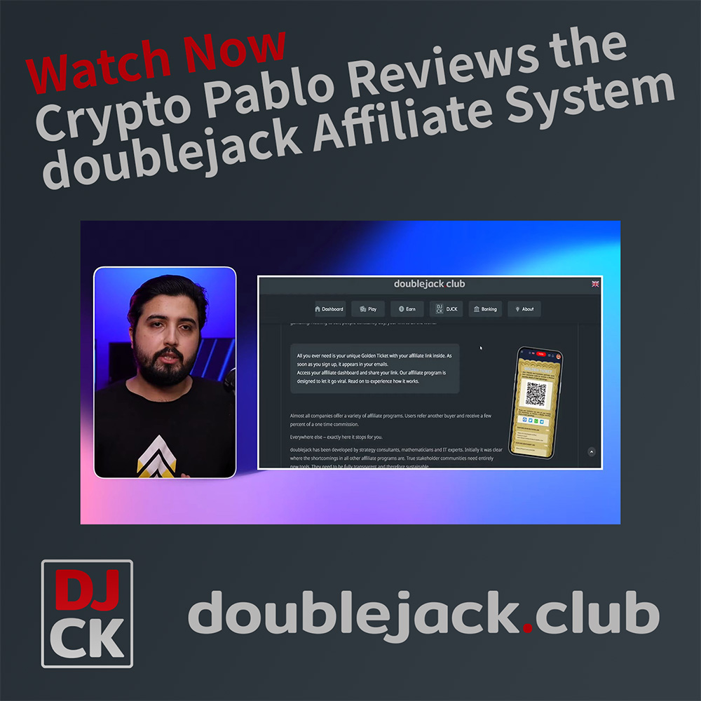 Watch Now: Crypto Pablo Reviews the doublejack Affiliate System